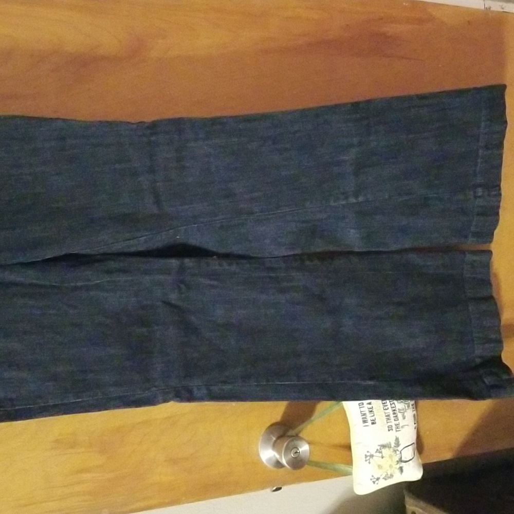 Navy High Rise Buttoned Jeans - Picture 6 of 9